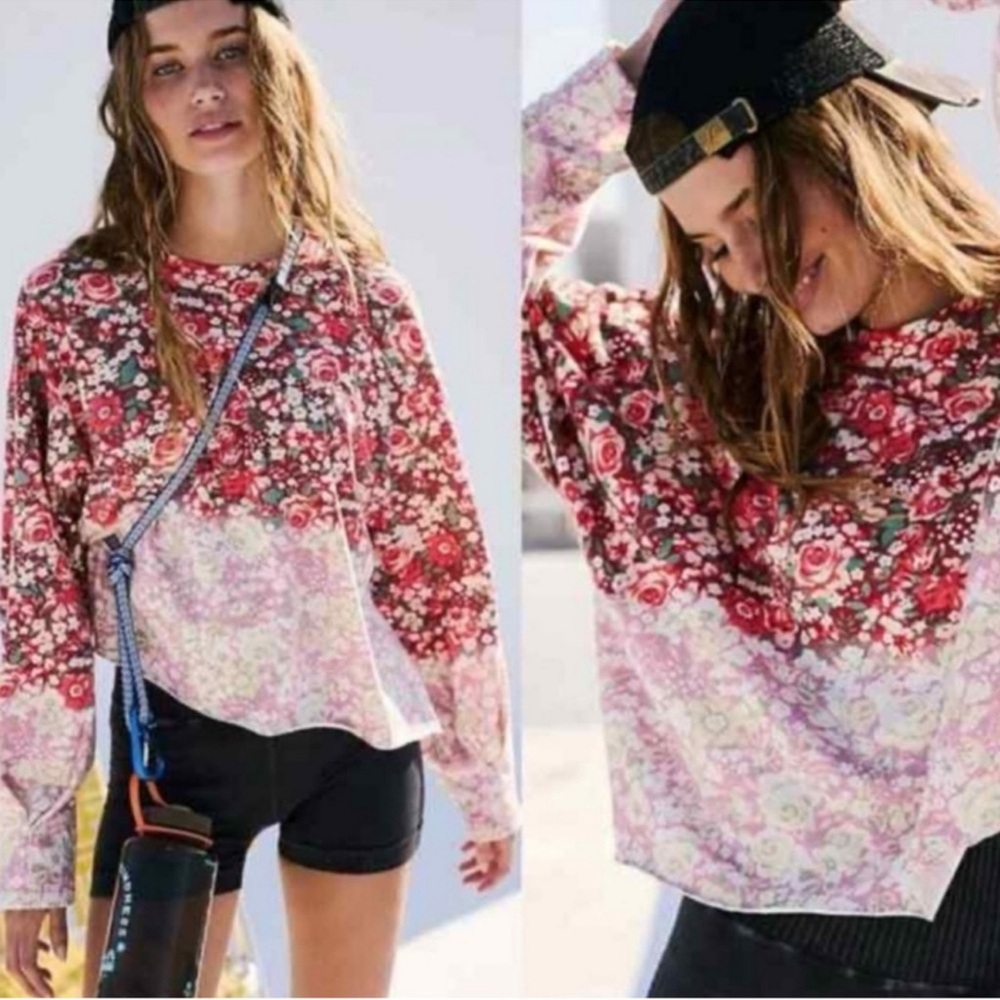 Free People Movement Inspire Floral Printed Layer XS